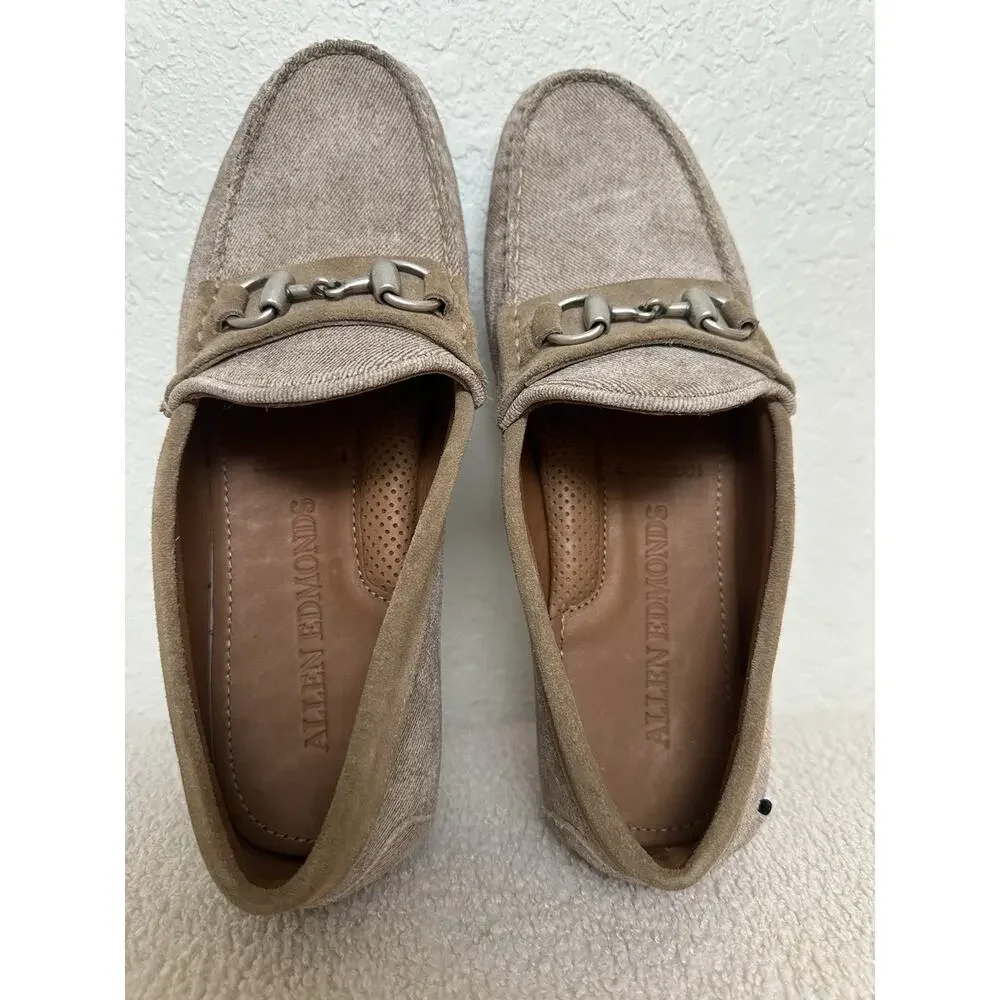 Allen Edmonds Sebastian Bit Driving Loafers Shoe Mens Size 9 D Bone New